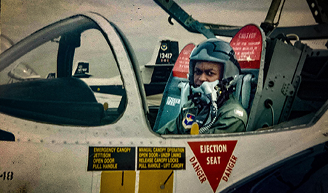 Dr. Hayles flies a plane while in the Air Force.