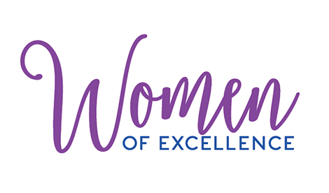The words Women of Excellence