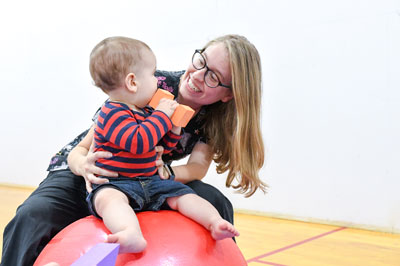 Occupational Therapy Student and child