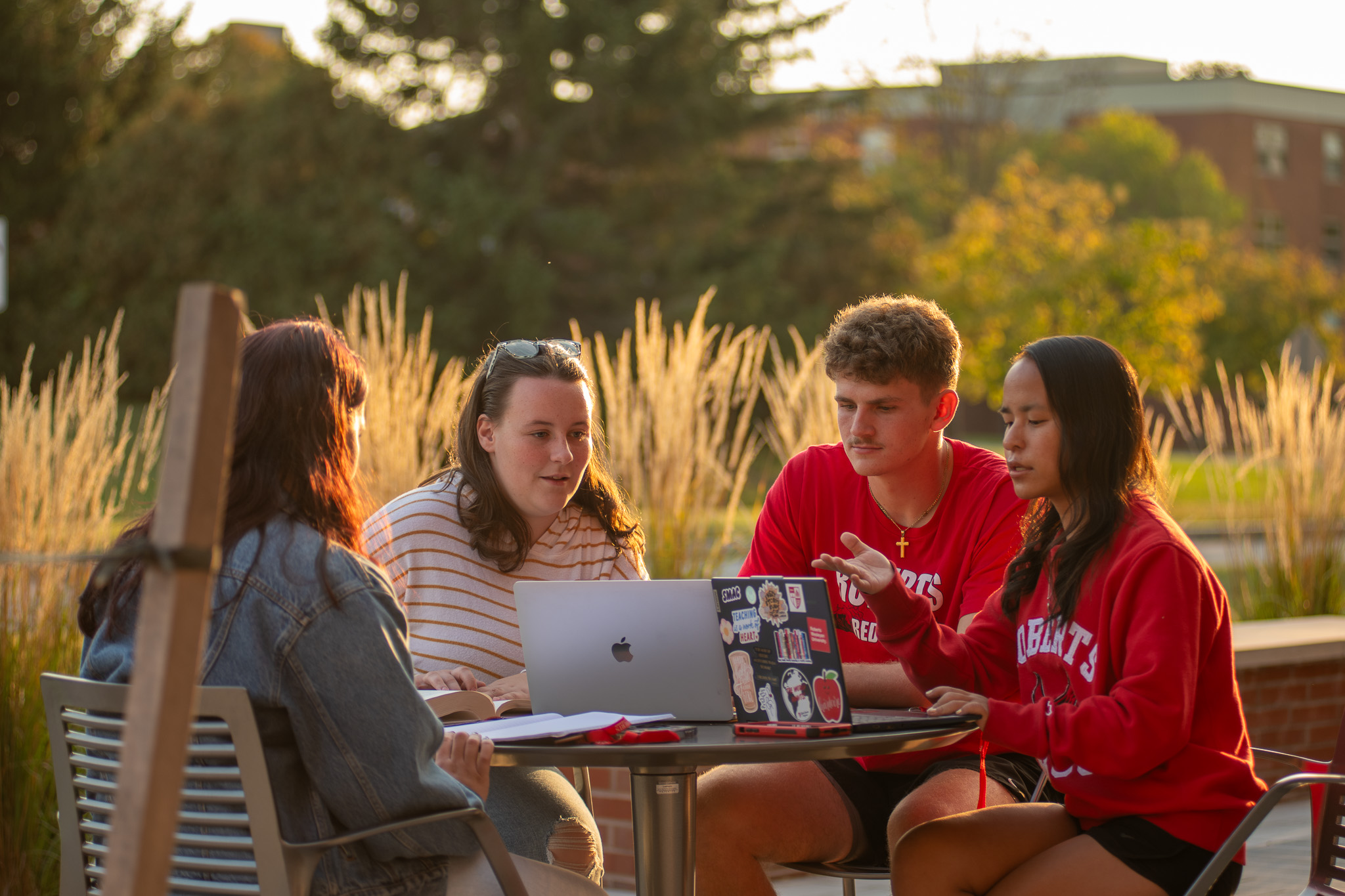 Students enjoying the outdoors