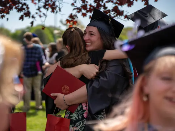 A Graduate Hugging
