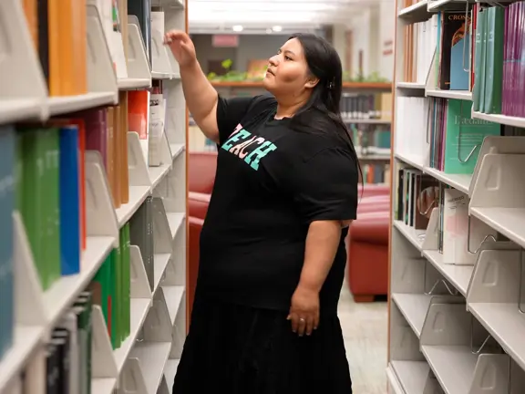 Vanessa Letic Cole in library