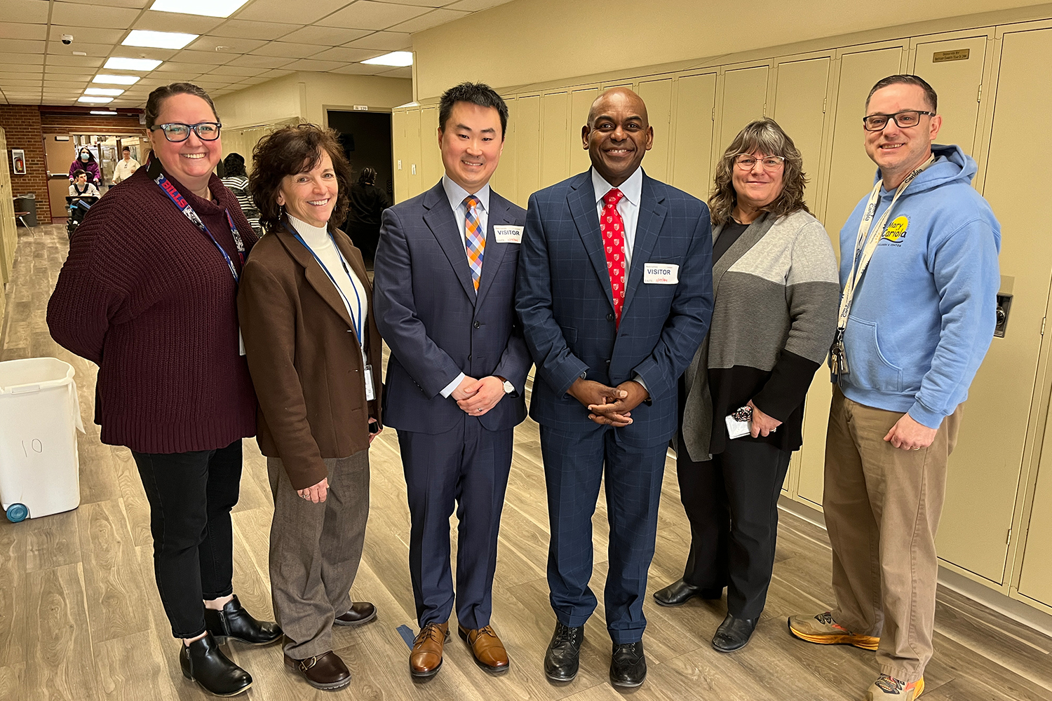 Hayles visiting Mary Cariola