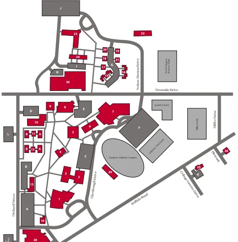 Partial Campus Map 