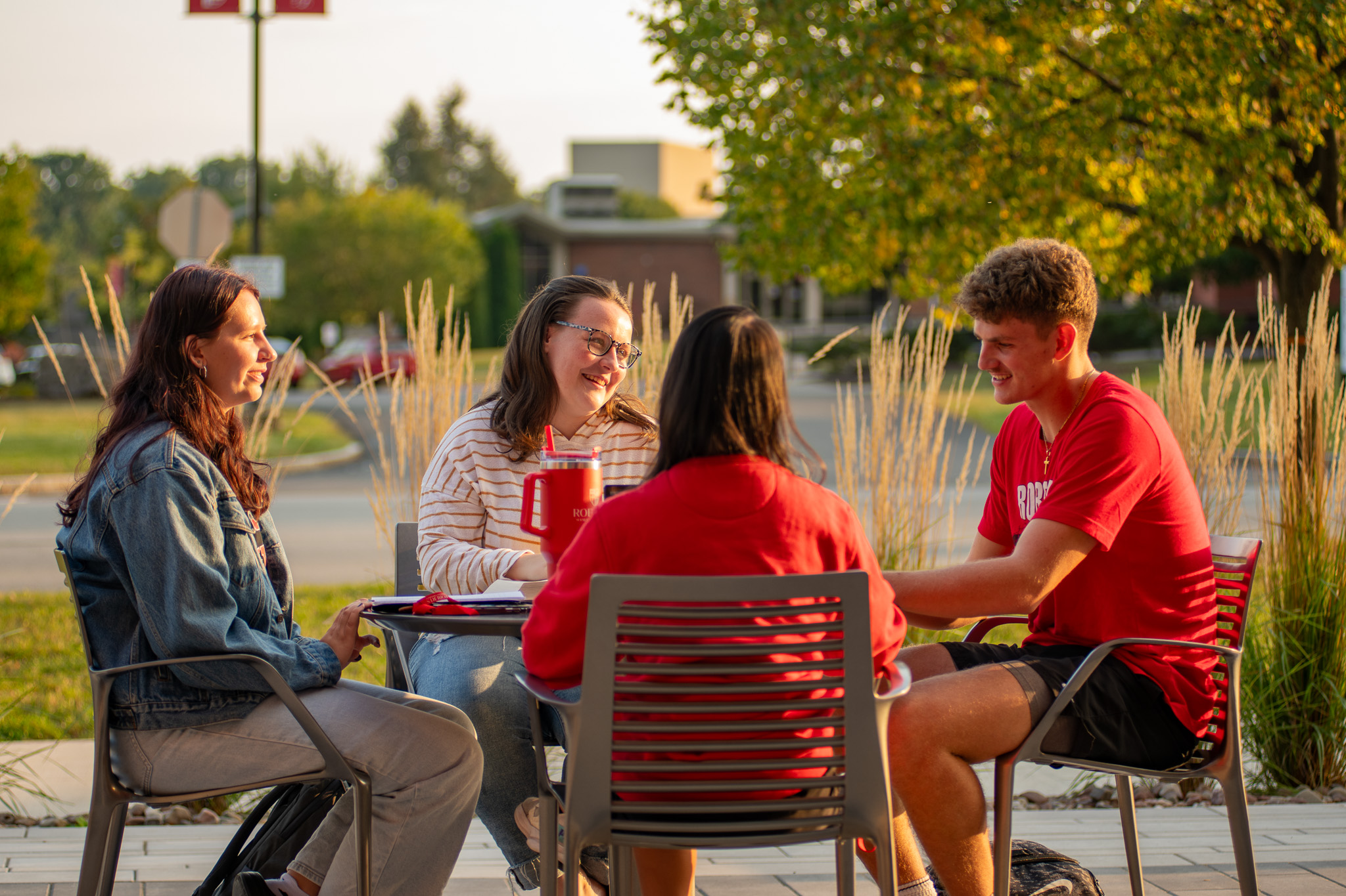 Students laughing together